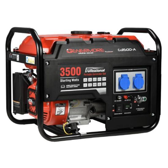 Afbeeldingen van GENERMORE Benzine aggregaat semi stil G3500-A 12V 8,3Ah 2800W