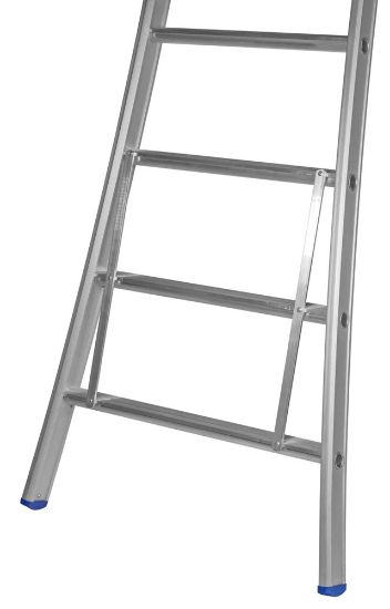 Afbeeldingen van Opsteekladder 2X18 uitgebogen + toprollen