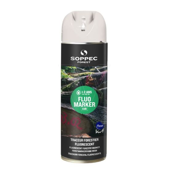 Afbeeldingen van Soppec Fluo Marker spuitbus wit 500ML