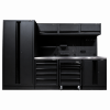 Afbeeldingen van PILLAR Werkplaatsinrichting Modulair – RVS werkblad – diepte 61,5CM – Midnight Black design