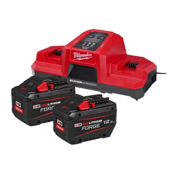 Afbeeldingen van MILWAUKEE Accu set en superlader M18FORGENRG-122DBSC met M18DBSC
