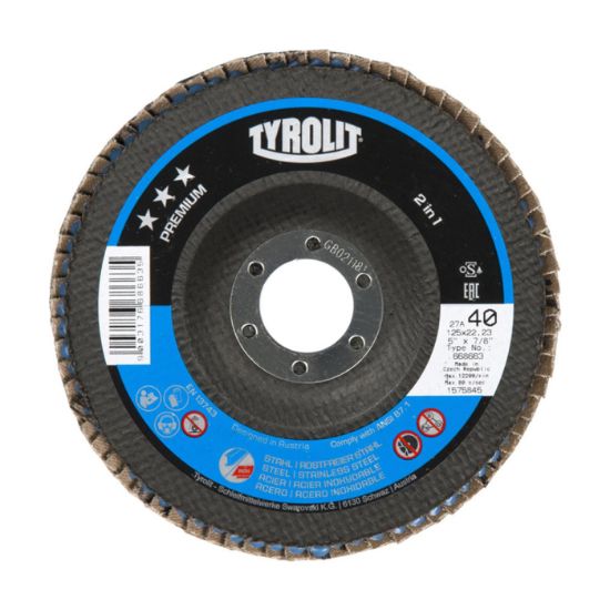 Afbeeldingen van TYROLIT Lamellenschijf Premium 125X22,23MM K40
