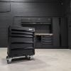 Afbeeldingen van PILLAR Werkplaatsinrichting Modulair – RVS werkblad – diepte 61,5CM – Midnight Black design
