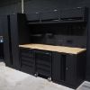 Afbeeldingen van PILLAR Werkplaatsinrichting Modulair – RVS werkblad – diepte 61,5CM – Midnight Black design