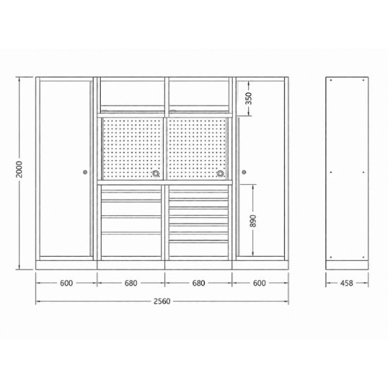 Afbeeldingen van PILLAR Werkplaatsinrichting SET-02-W-K1-K1-O5L-O8L