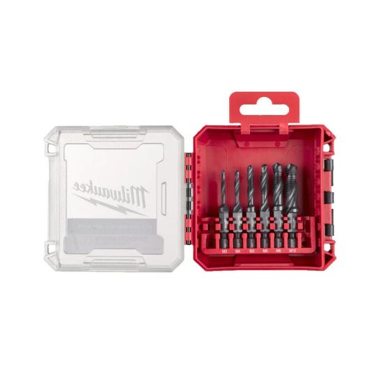 Afbeeldingen van MILWAUKEE Metaalborenset 3-in-1 HEX HSS-G in PACKOUT Ready box 6x