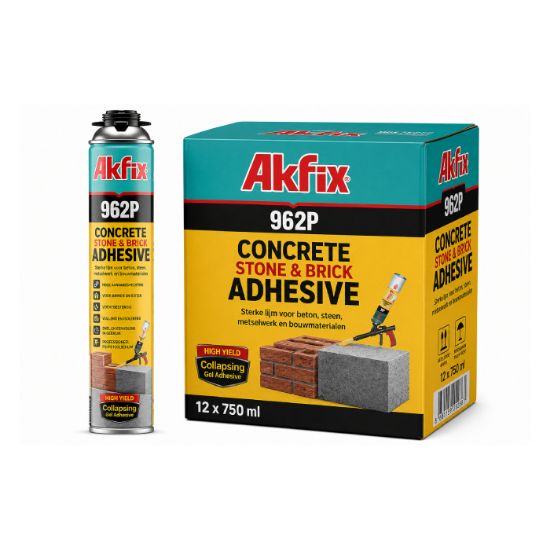 Afbeeldingen van AKFIX 962P PU Blokkenlijm en Steenlijm 800 ml - Doos 12 stuks