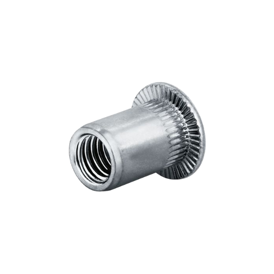Afbeeldingen van GOEBEL Blindklinkmoer ST VZ platte kop M10 3,1-6,0MM