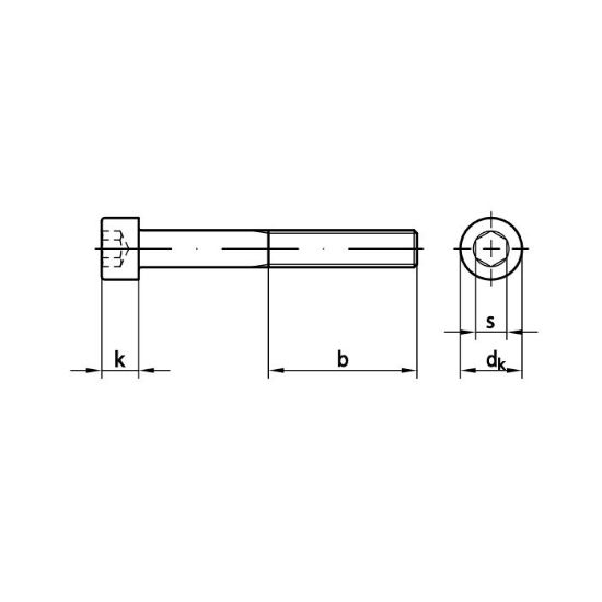 Afbeeldingen van Inbusbout cilinderkop DIN912 ZF M10X90MM