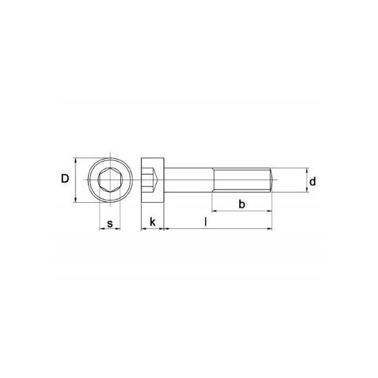 Afbeeldingen van Inbusbout CK DIN912 LUBO A2 M8X12MM