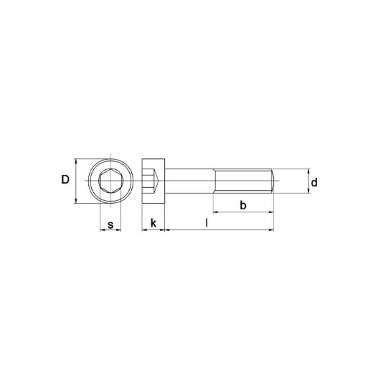 Afbeeldingen van Inbusbout DIN912 EV M8X25MM