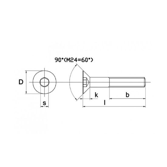 Afbeeldingen van Inbusbout verzonkenkop DIN7991 EV M10X140MM