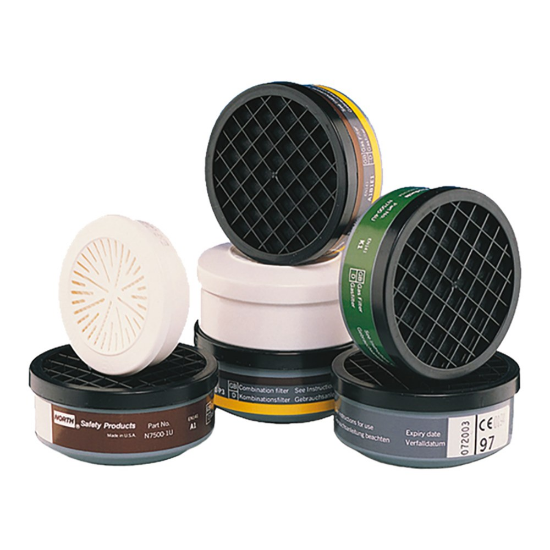 Afbeeldingen van Combifilter ABEK2/P3 kleur bruin/grijs/geel/groen/wit 