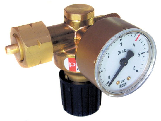 Afbeeldingen van Drukregelaar propaan met manometer ½"L