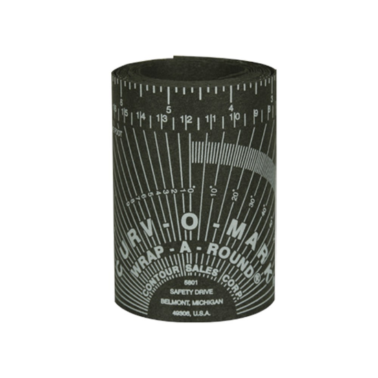 Afbeeldingen van Aftekenband wrap-a-round zwart 3"-10"