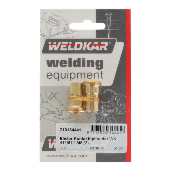 Afbeeldingen van WELDKAR Contacttiphouder M8 t.b.v. WK411/511 2x