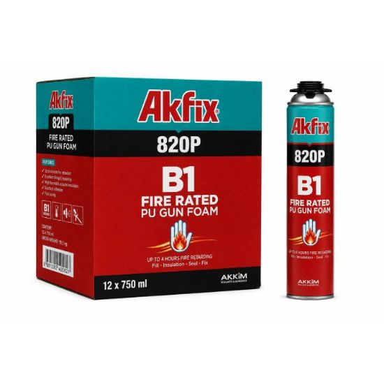 Afbeeldingen van AKFIX Purschuim 820P Brandvertragend B1 750ML 12x