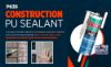 Afbeeldingen van AKFIX Polyurethaan voegkit/dilatatiekit P635 zwart 310 ml