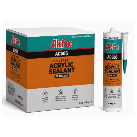 Afbeeldingen van AKFIX Acrylaatkit AC605 universeel wit 310ML 24x