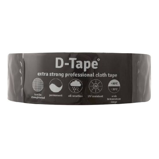 Afbeeldingen van DELTAFIX Ducttape zwart 50MM 50M