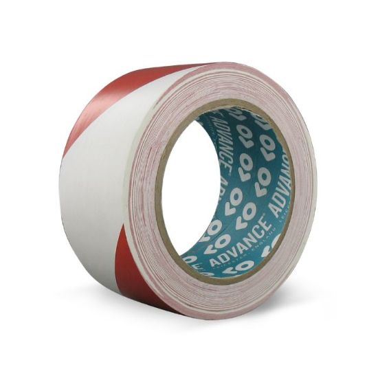 Afbeeldingen van Markeringstape AT08 rood/wit 50MM 33M