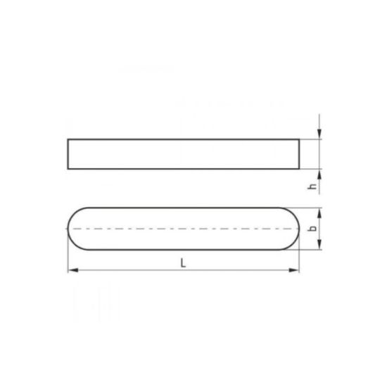 Afbeeldingen van Inlegspie DIN6885 RVS A4 8X7X63MM
