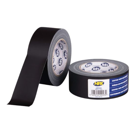 Afbeeldingen van Gaffer tape matzwart 48MM 25M