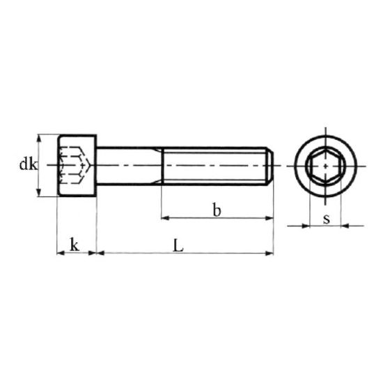 Afbeeldingen van Inbusbout CK laag DIN6912 8.8 EV M8X55MM
