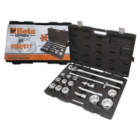 Afbeeldingen van BETA EASY 928E/C17 dopsleutelset 3/4" – 17-delig in koffer