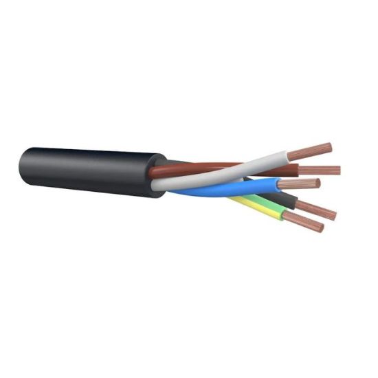 Afbeeldingen van Neopreen kabel H07RN-F ECA zwart 5G2,5MM²