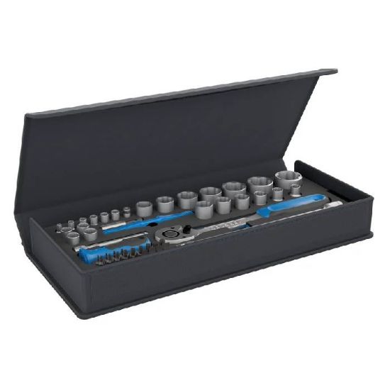 Afbeeldingen van GEDORE Dopsleutelset ¼"-½" TC 19-20-MU-10 in etui divers 52x
