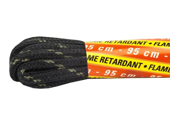 Afbeeldingen van Veters vlamvertragend rond zwart 95CM