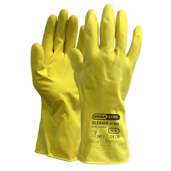 Afbeeldingen van Huishoudhandschoen latex Geel   mt XL