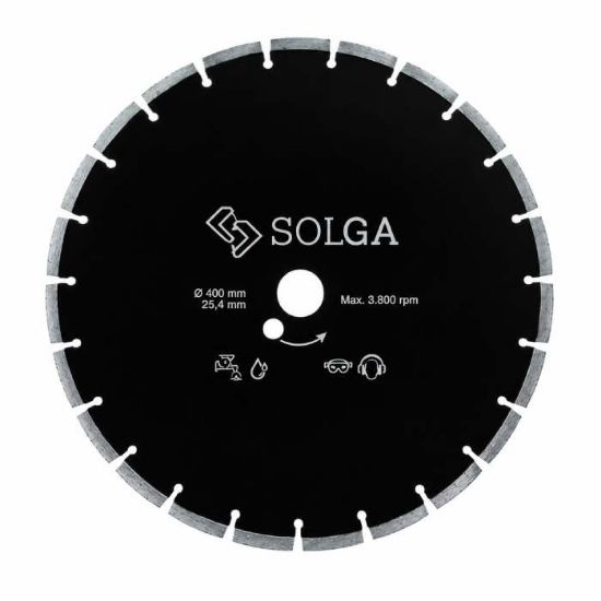 Afbeeldingen van SOLGA Diamantzaagblad asfalt/beton -voor vloerzaagmachine- Ø400 asgat 25,4mm LAR laser 27 segmenten