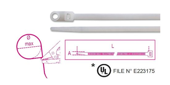 Afbeeldingen van Kabelbinder nylon bevestiging BMBH3076