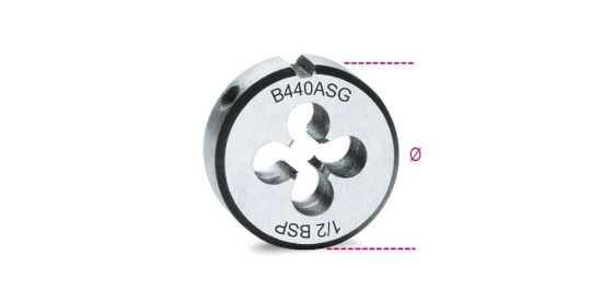 Afbeeldingen van Snijplaat cilindrische gasdraad 440ASG 1/4