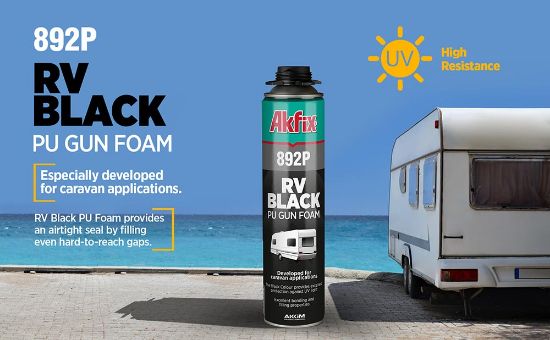 Afbeeldingen van AKFIX 892P zwart purschuim MULTI GUNFOAM 750ML