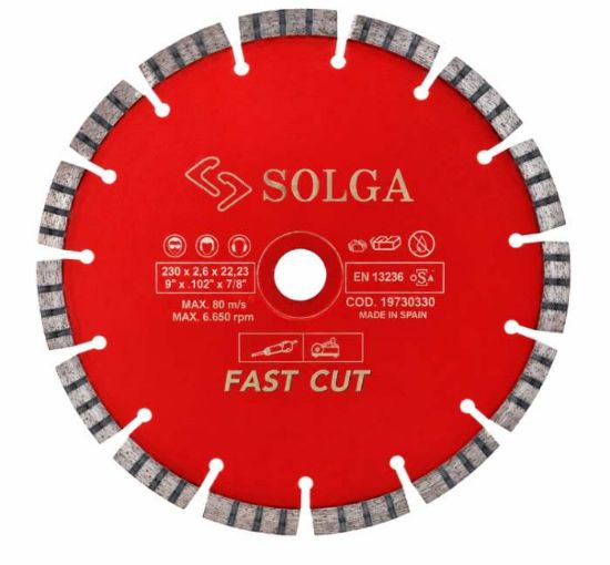 Afbeeldingen van SOLGA Diamant Red Series Turbo Laser CS zaagblad Ø115mm asgat 22,2 mm 9 segmenten