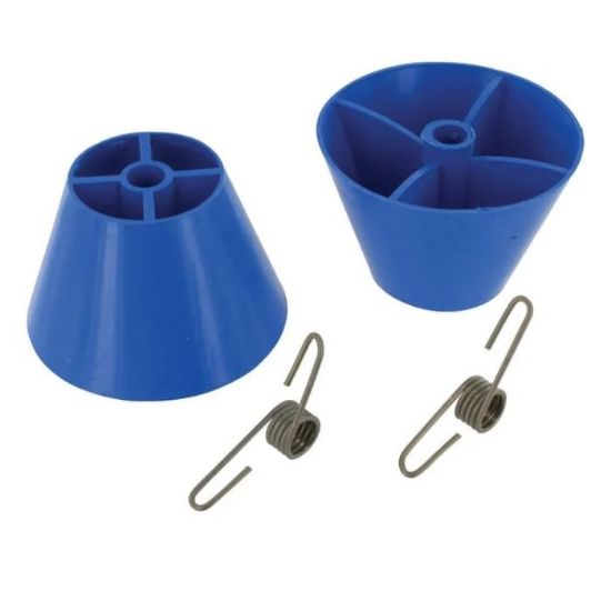 Afbeeldingen van Doppenset konisch blauw t.b.v. vloerstandaard 2x