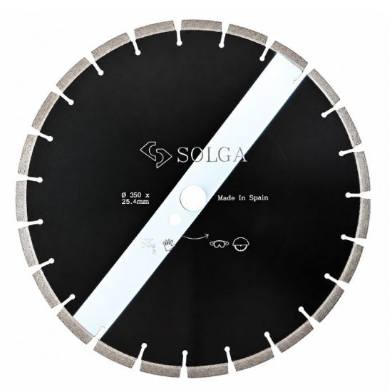 Afbeeldingen van SOLGA Diamantzaagblad asfalt/beton -voor vloerzaagmachine- Ø600 asgat 25,4mm LAR 42 segmenten